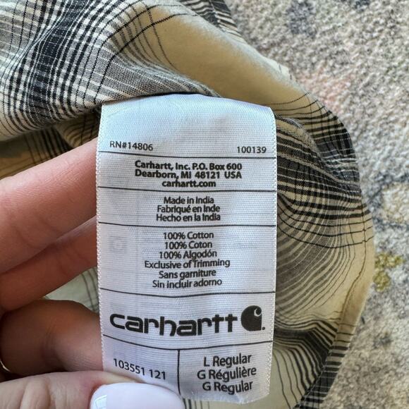 Carhartt Relaxed Fit Short Sleeve Button Down Shirt Size Large - Picture 7 of 7